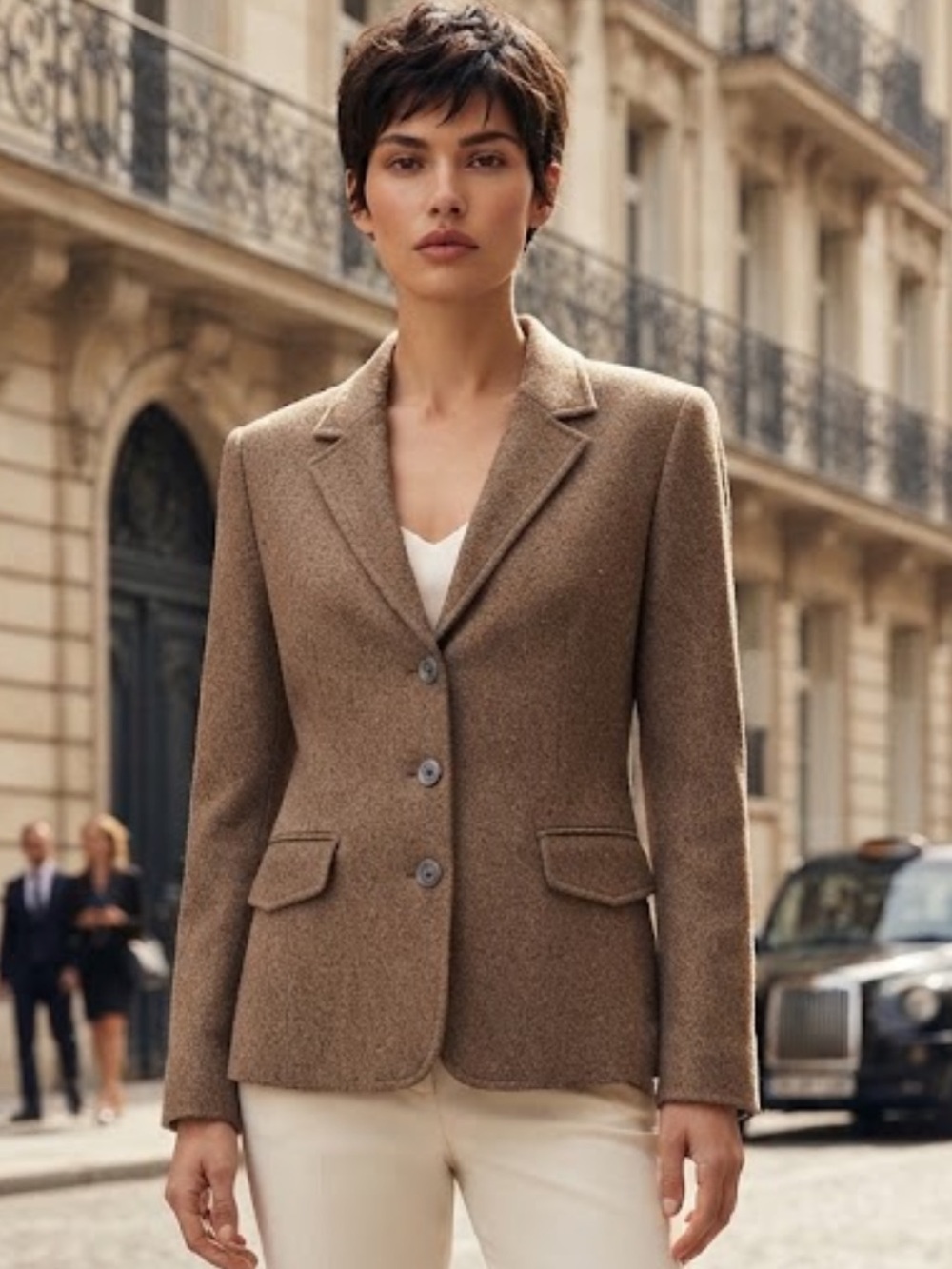 Eddie Bauer Brown Wool Blazer Jacket Classic Tailored